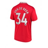 Fotbalové Dres Manchester United Donny van de Beek #34 Domácí 2022-23 Krátký Rukáv